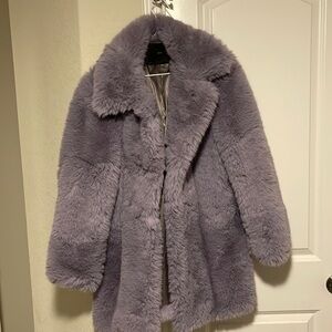LAVENDER MANGO FAUX FUR COAT